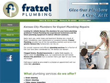 Tablet Screenshot of fratzelplumbing.com